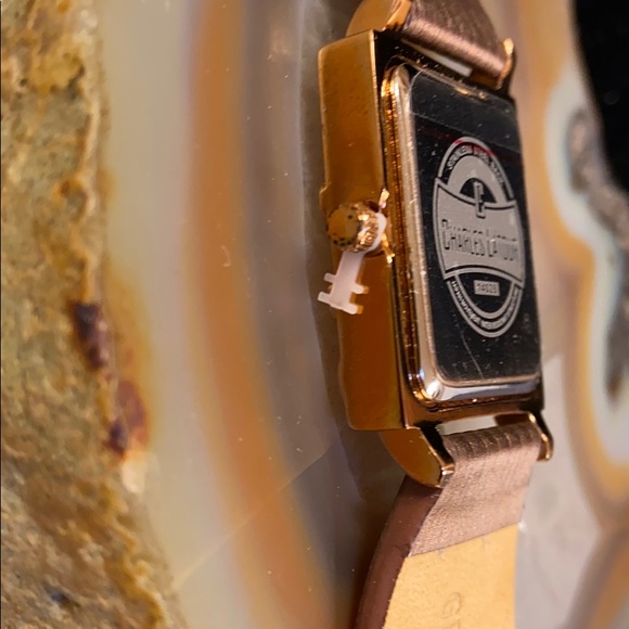 Charles Latour pink w leather band watch NIB - Picture 14 of 16
